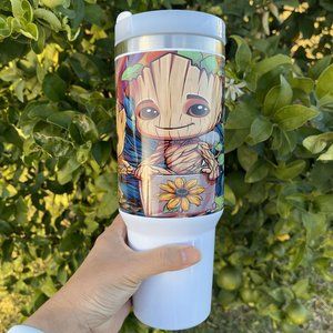 Disney Marvel I Am Groot 40 oz Tumbler/Water bottle/Mug with hand carry